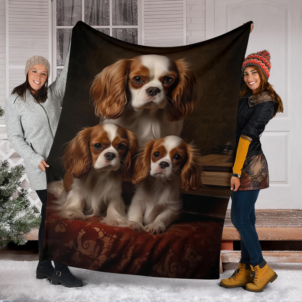 Cavalier King Charles Spaniel Family Blanket, Cavalier King Charles Spaniel Blanket, Cavalier King Charles Spaniel Throw Blanket, Cavalier King Charles Spaniel