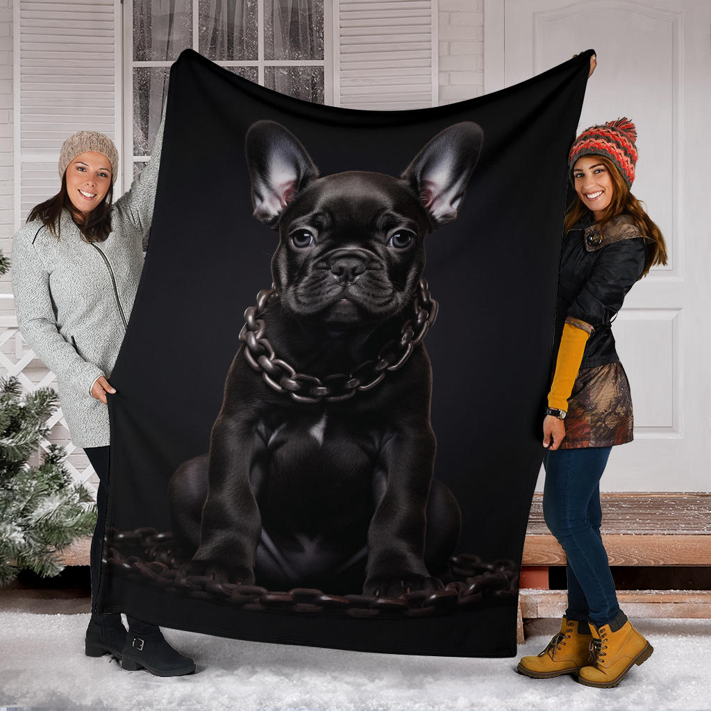 Black French Bulldog Blanket, French Bulldog Throw Blanket, French Bulldog Fleece Blanket, French Bulldog Gifts