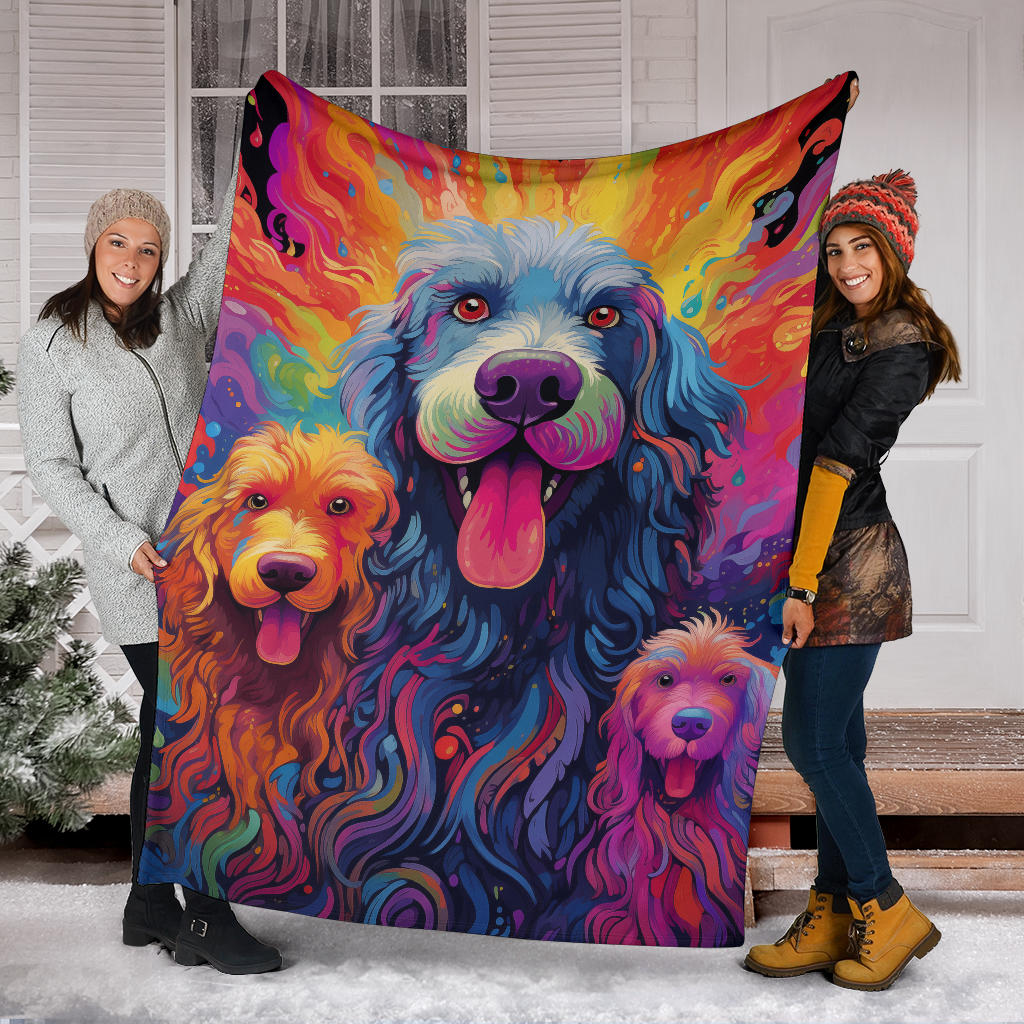 Bergamasco Sheepdog Blanket, Trippy Psychedelics Bergamasco Sheepdog Fleece Blanket, Bergamasco Sheepdog Throw Blanket, Bergamasco Sheepdog Gifts