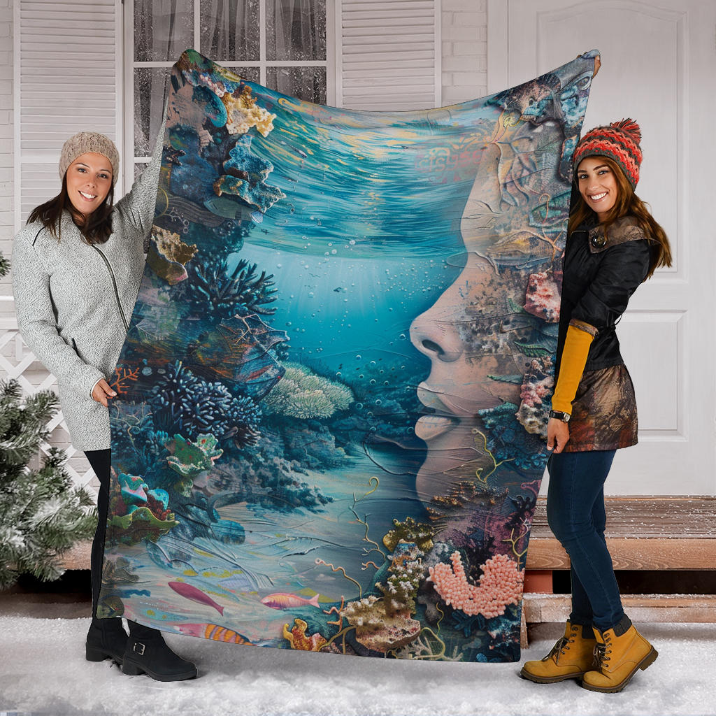 Oceanic Bliss Blanket, Oceanic Bliss Estetic Blankets, Oceanic Bliss Blanket Gifts, Blanket