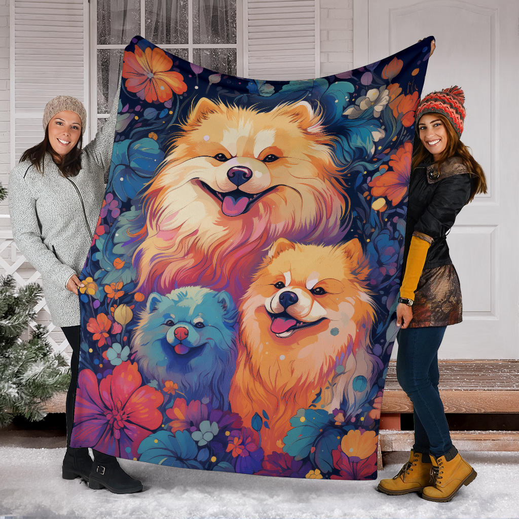 Chow Chow Blanket, Trippy Psychedelics Chow Chow Fleece Blanket, Chow Chow Throw Blanket, Chow Chow Gifts