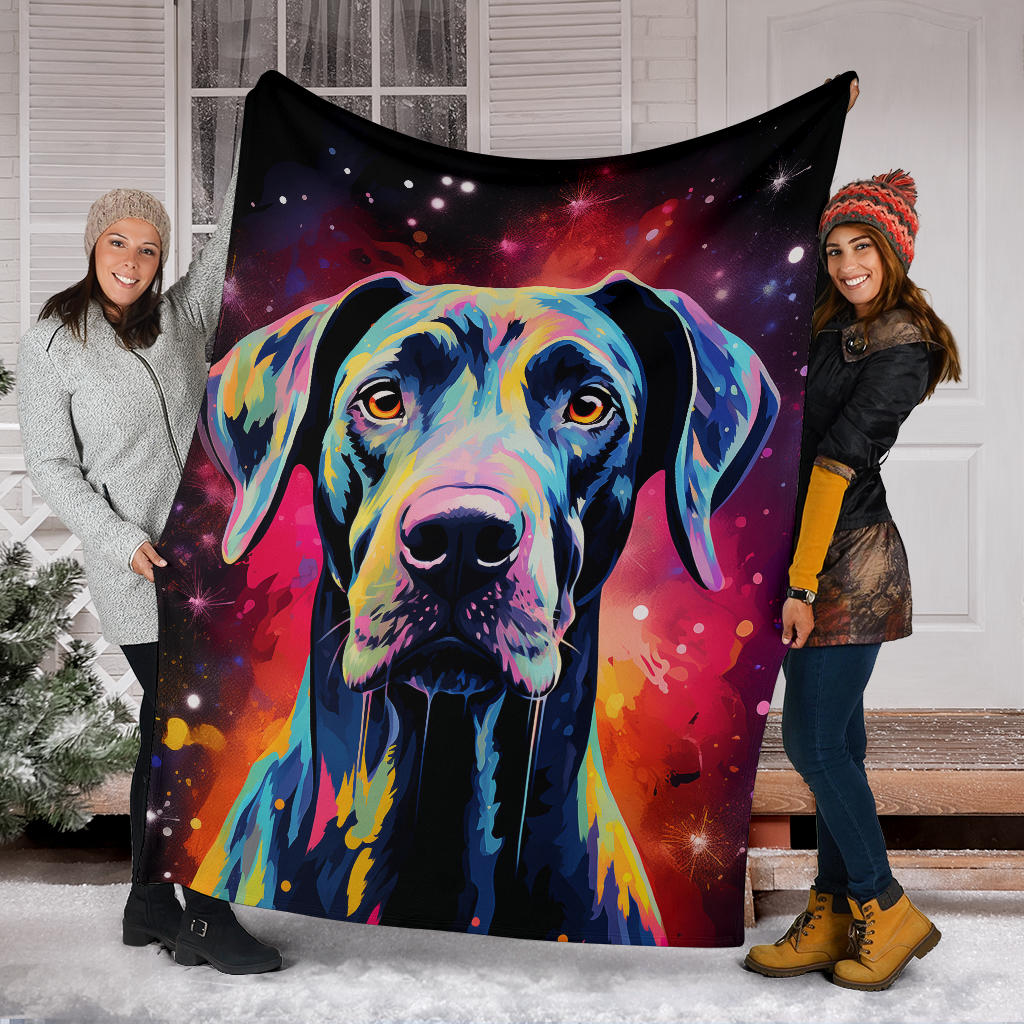 Trippy Psychedelics Great Dane Blanket, Great Dane Fleece Blanket, Great Dane Throw Blanket, Great Dane Gifts