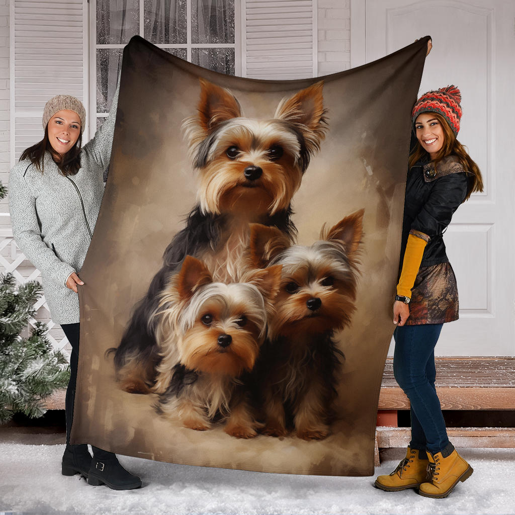 Yorkshire Terrier Family Blanket, Yorkshire Terrier Blanket, Yorkshire Terrier Gifts, Yorkshire Terrier Throw Blanket