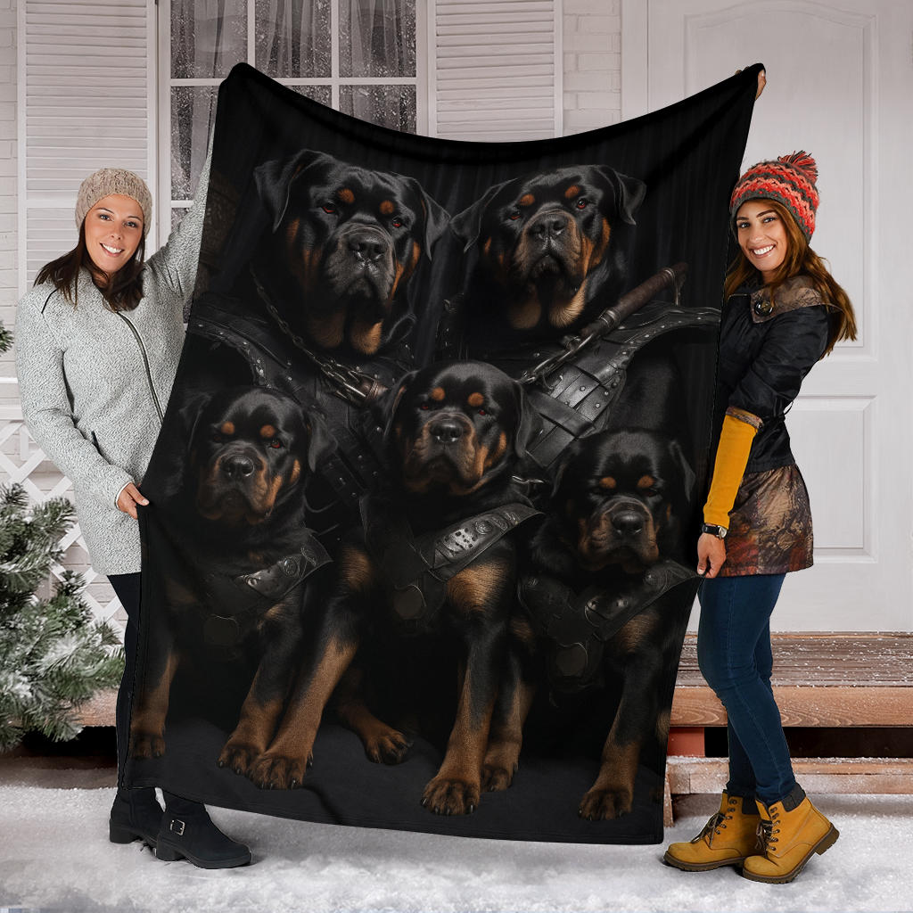 Rottweiler Family Blanket, Rottweiler Blanket, Rottweiler gifts, Rottweiler Throw Blanket