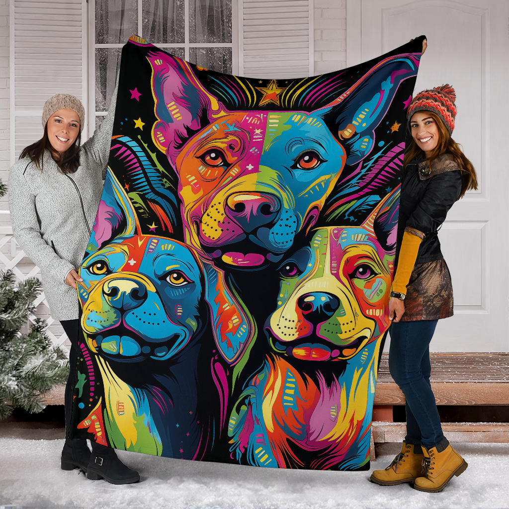 American Staffordshire Terri Blanket, Trippy Psychedelics American Staffordshire Terri Fleece Blanket, American Staffordshire Terri Throw Blanket, American Staffordshire Terri Gifts