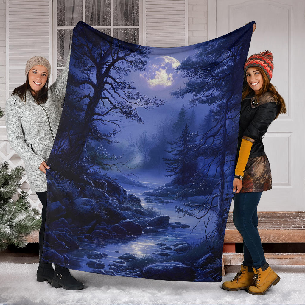 Mystic Moonlight Blanket, Mystic Moonlight Estetic Blanket, Mystic Moonlight Blanket Gift, Blanket