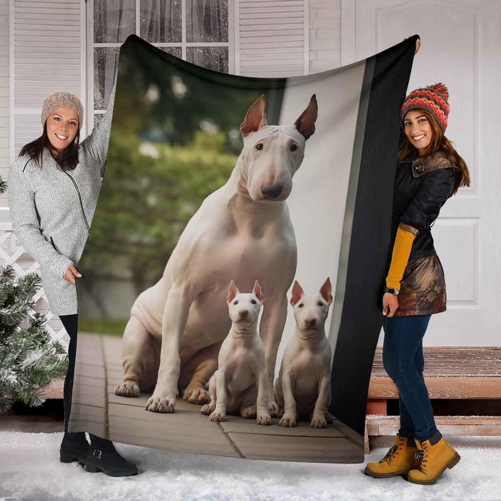 Bull Terrier Family Blanket, Bull Terrier Blanket, Bull Terrier Throw Blanket, Bull Terrier, Bull Terrier Gift