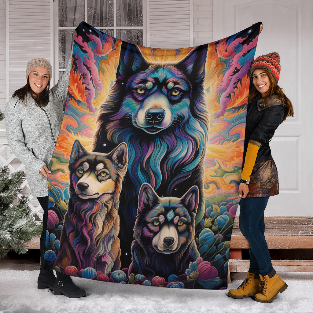 Asian Shepherd Blanket, Trippy Psychedelics Asian Shepherd Fleece Blanket, Asian Shepherd Throw Blanket, Asian Shepherd Gifts