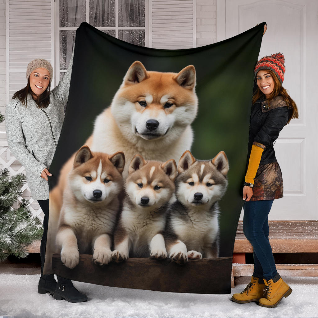 Akita Family Blanket, Akita Blanket, Akita Throw Blanket, Akita