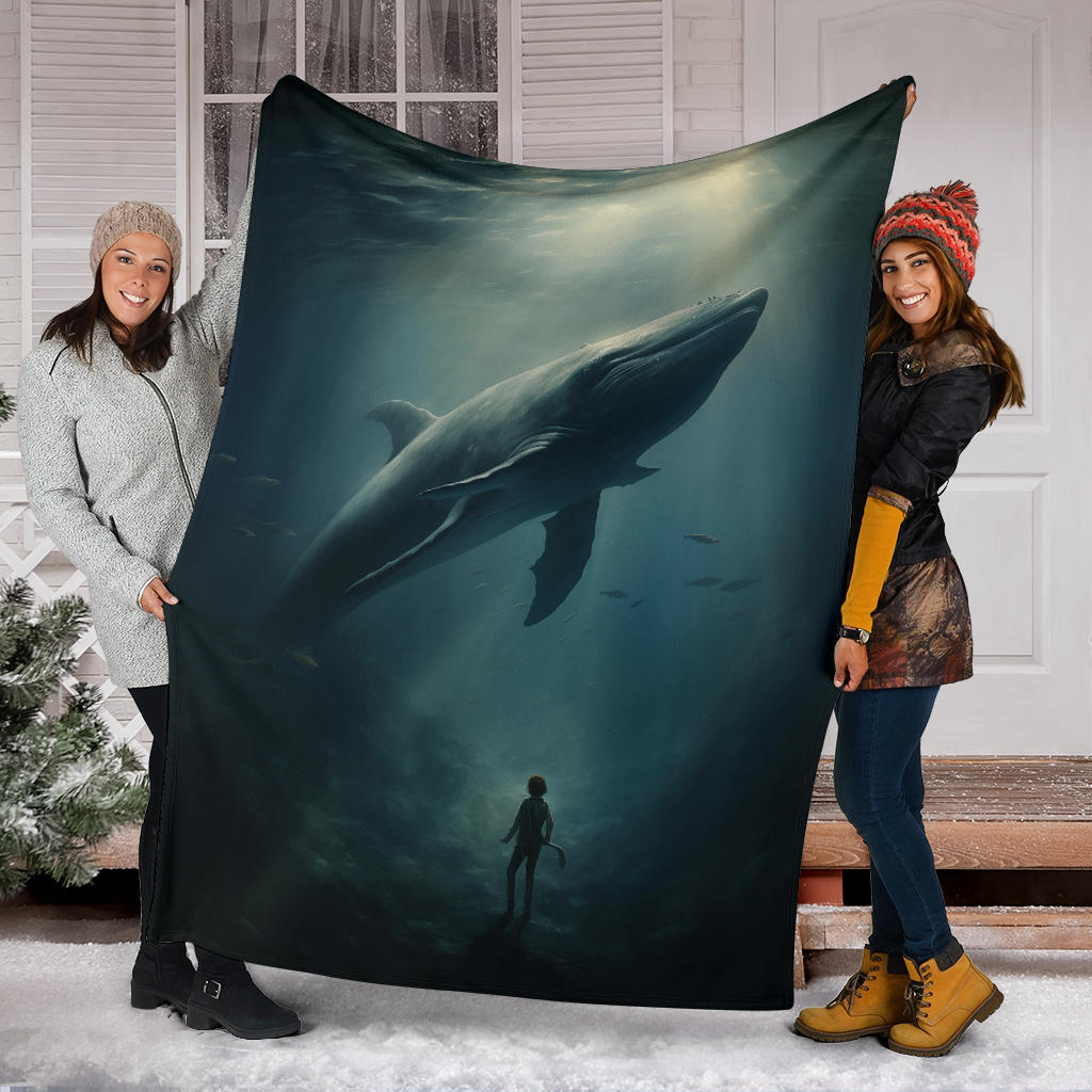 Blue Whale Blanket, Whale Throw Blanket, Whale Fleece Blanket, Whale Gifts