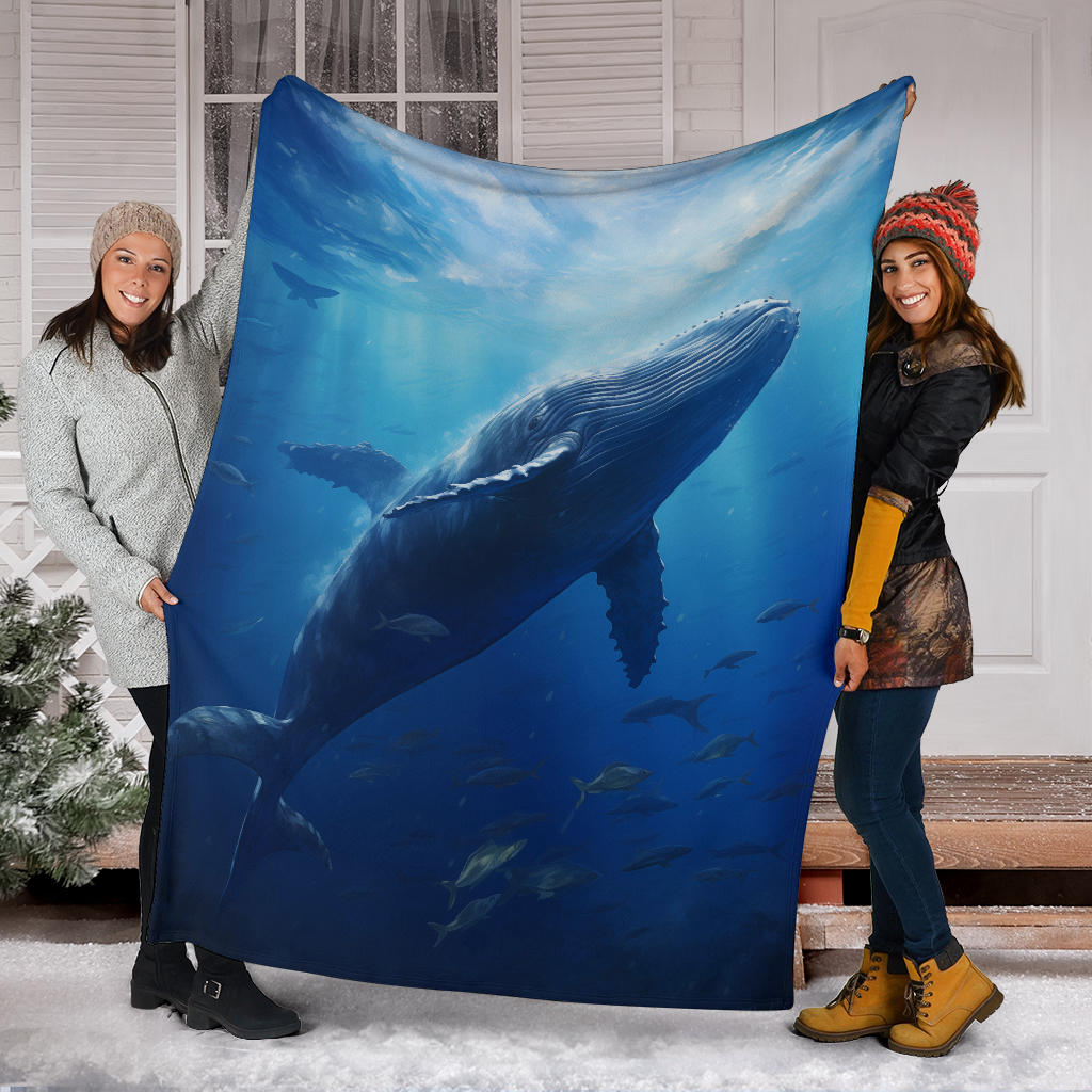 Blue Whale Blanket, Whale Throw Blanket, Whale Fleece Blanket, Whale Gifts