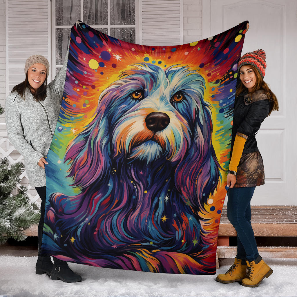 Petit Basset Griffon Vendeen Blanket, Trippy Psychedelics Petit Basset Griffon Vendeen Fleece Blanket, Petit Basset Griffon Vendeen Throw Blanket, Petit Basset Griffon Vendeen Gifts