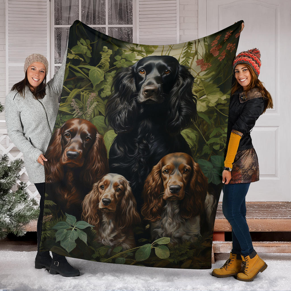 Cocker Spaniel Family Blanket, Cocker Spaniel Blanket,Cocker Spaniel Throw Blanket, Cocker Spanie, Cocker Spaniel Gifts