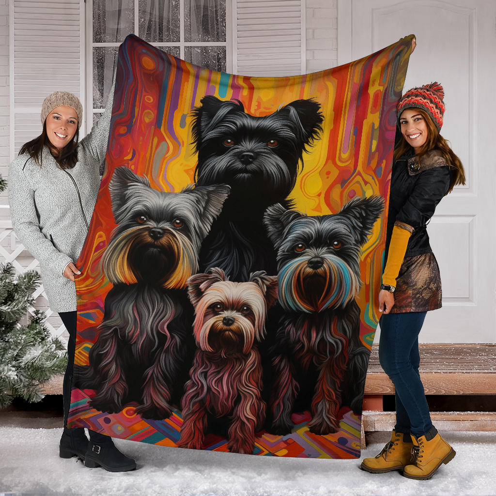 Affenpinscher Blanket, Trippy Psychedelics Affenpinscher Fleece Blanket, Affenpinscher Throw Blanket, Affenpinscher Gifts