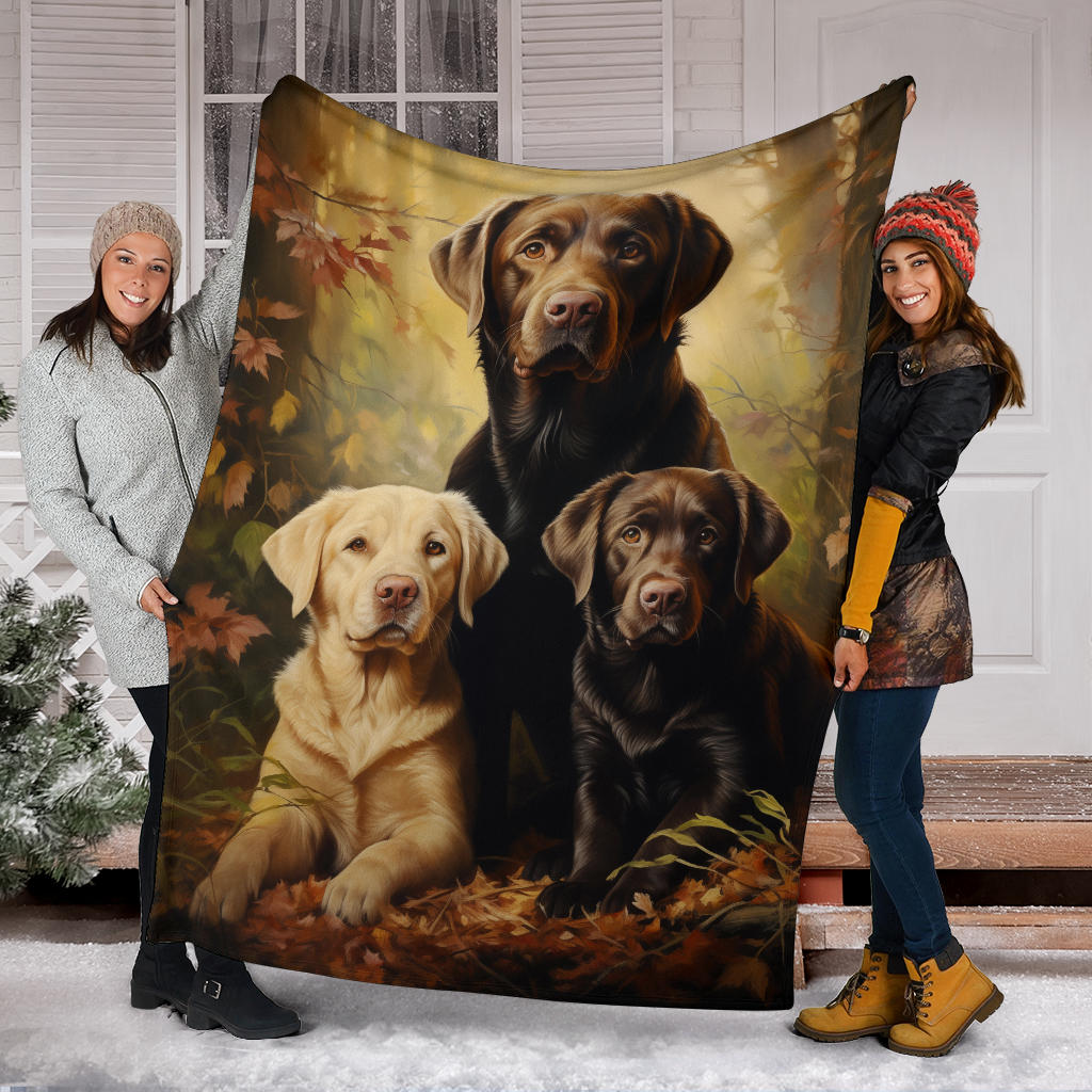 Labrador Retriever Family Blanket, Labrador Retriever Throw Blanket, Labrador Retriever Gifts, Labrador Retriever Fleece Blanket