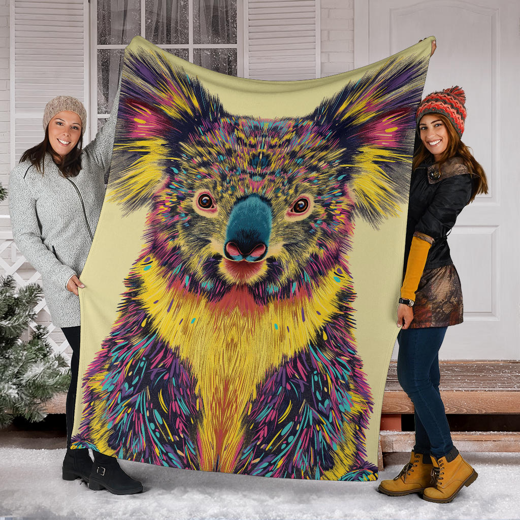 Koala animal Blanket, Trippy Psychedelics Koala animal Fleece Blanket, Koala animal Throw Blanket, Koala animal Gifts