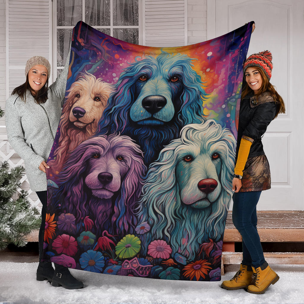 Bergamasco Sheepdog Blanket, Trippy Psychedelics Bergamasco Sheepdog Fleece Blanket, Bergamasco Sheepdog Throw Blanket, Bergamasco Sheepdog Gifts