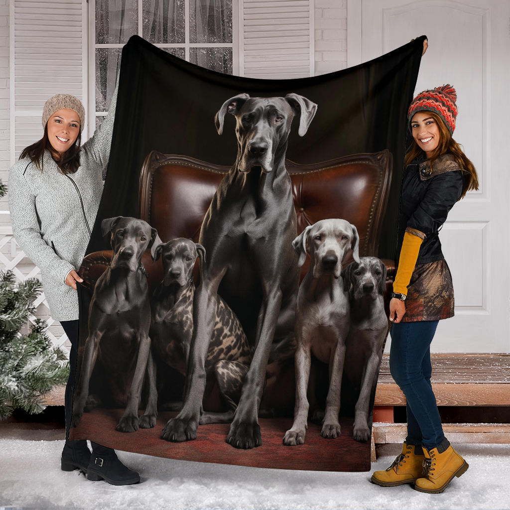 Great Dane Family Blanket, Great Dane Throw Blanket, Great Dane Gifts, Great Dane Fleece Blanket