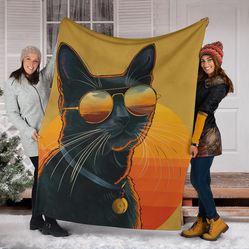 Bombay cat Blanket, Trippy Psychedelics Bombay cat Fleece Blanket, Bombay cat Throw Blanket, Bombay cat Gifts