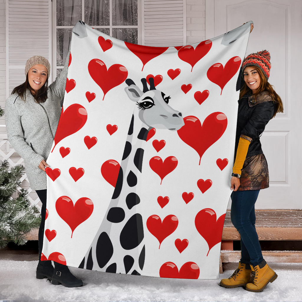 Giraffe Hearts Blanket