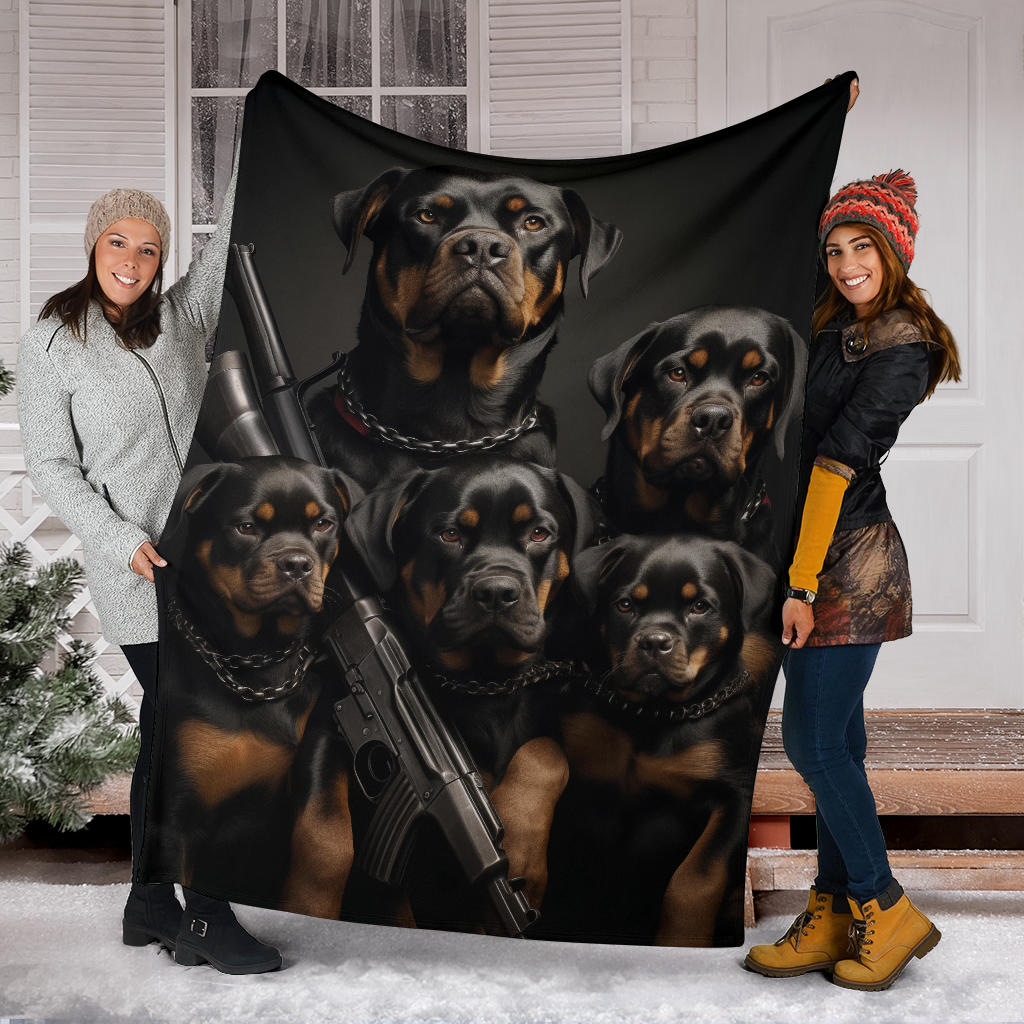 Rottweiler Family Blanket, Rottweiler Blanket, Rottweiler gifts, Rottweiler Throw Blanket