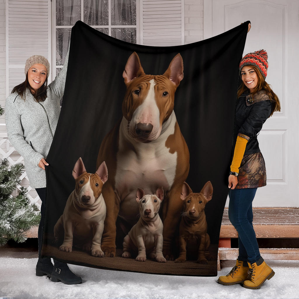 Bull Terrier Family Blanket, Bull Terrier Blanket, Bull Terrier Throw Blanket, Bull Terrier, Bull Terrier Gift