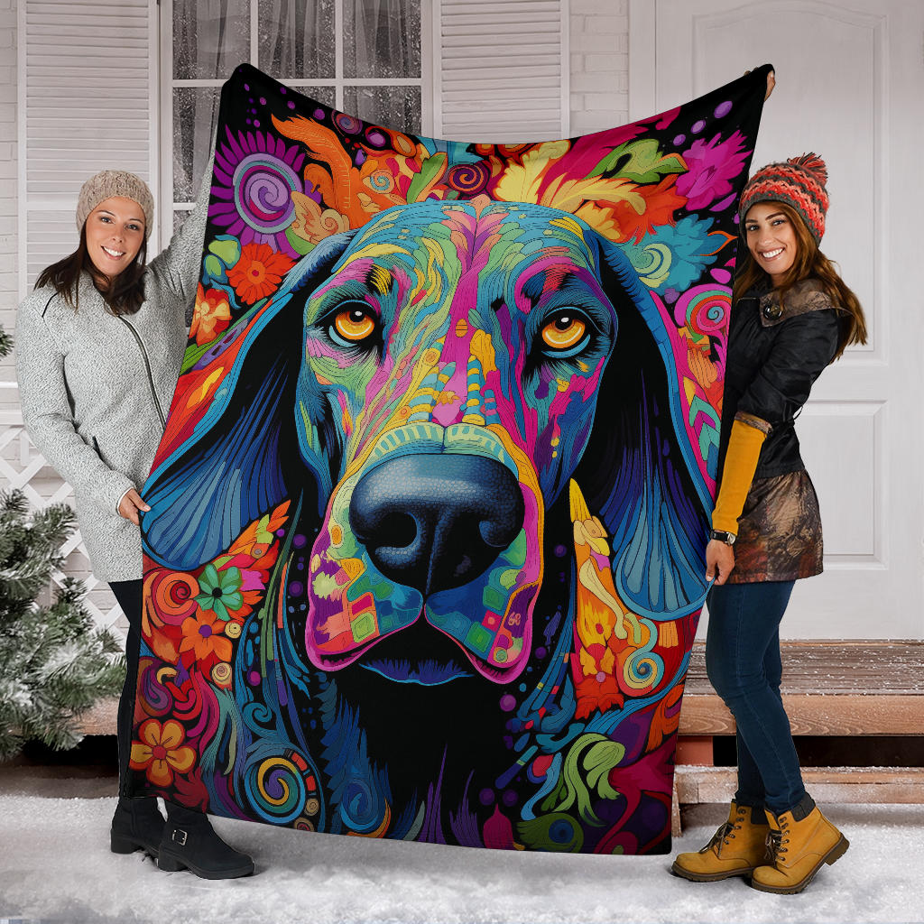 Trippy Psychedelics Great Dane Blanket, Great Dane Fleece Blanket, Great Dane Throw Blanket, Great Dane Gifts