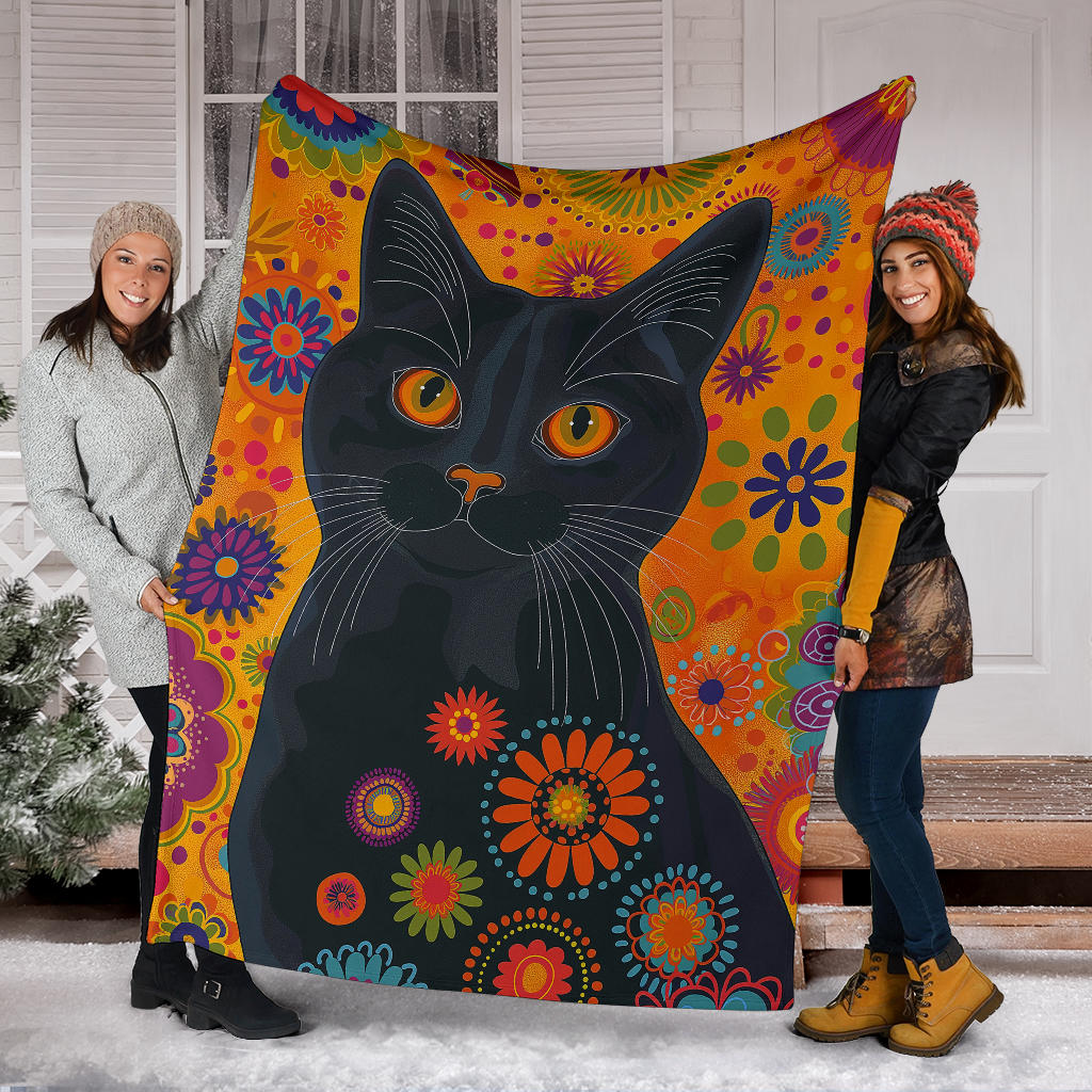 Chartreux cat Blanket, Trippy Psychedelics Chartreux cat Fleece Blanket, Chartreux cat Throw Blanket, Chartreux cat Gifts