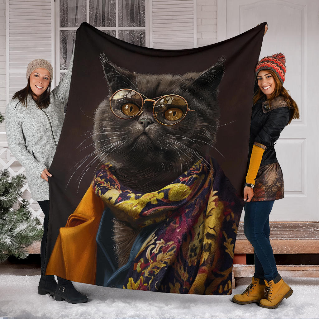 Exotic Shorthair cat Blanket, Trippy Psychedelics Exotic Shorthair cat Fleece Blanket, Exotic Shorthair cat Throw Blanket, Exotic Shorthair cat Gifts