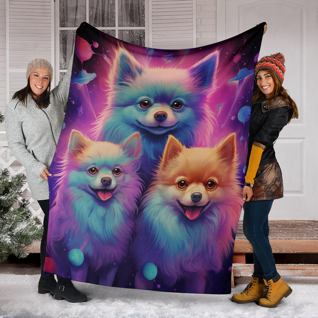 Schipperke Blanket, Trippy Psychedelics Schipperke Fleece Blanket, Schipperke Throw Blanket, Schipperke Gifts