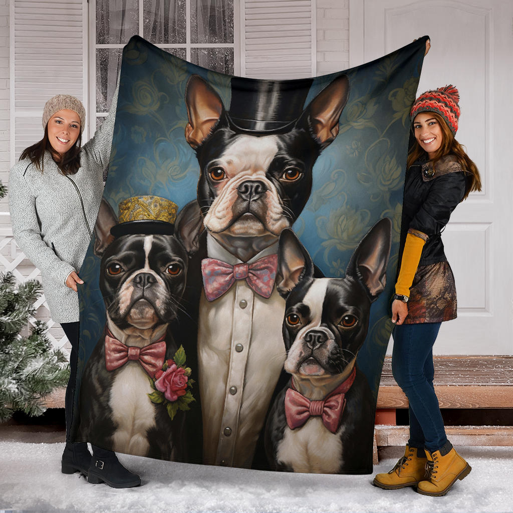 Boston Terrier Family Blanket, Boston Terrier Blanket, Boston Terrier Throw Blanket, Boston Terrier, Boston Terrier Gifts