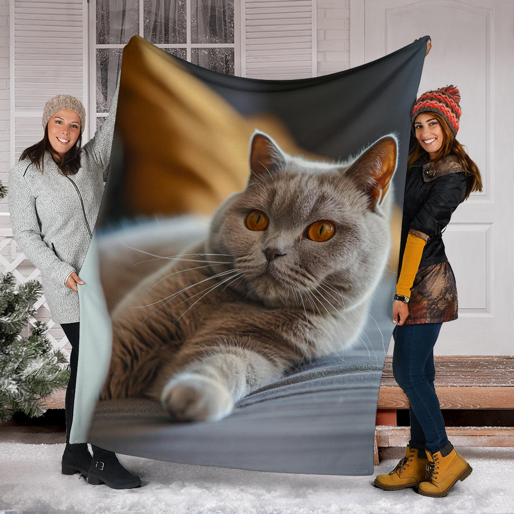 British Shorthair cat Blanket, Trippy Psychedelics British Shorthair cat Fleece Blanket, British Shorthair cat Throw Blanket, British Shorthair cat Gifts