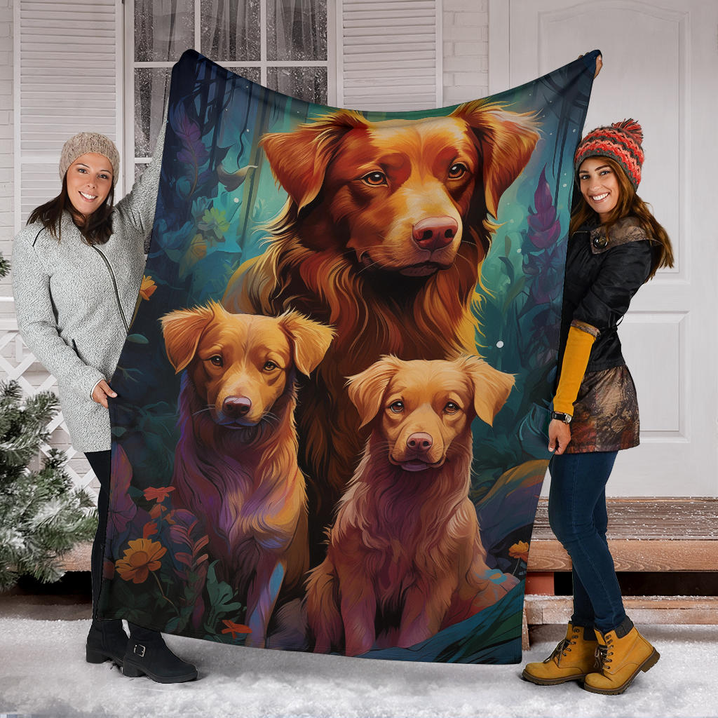 Nova Scotia Duck Tolling Ret Blanket, Trippy Psychedelics Nova Scotia Duck Tolling Ret Fleece Blanket, Nova Scotia Duck Tolling Ret Throw Blanket, Nova Scotia Duck Tolling Ret Gifts