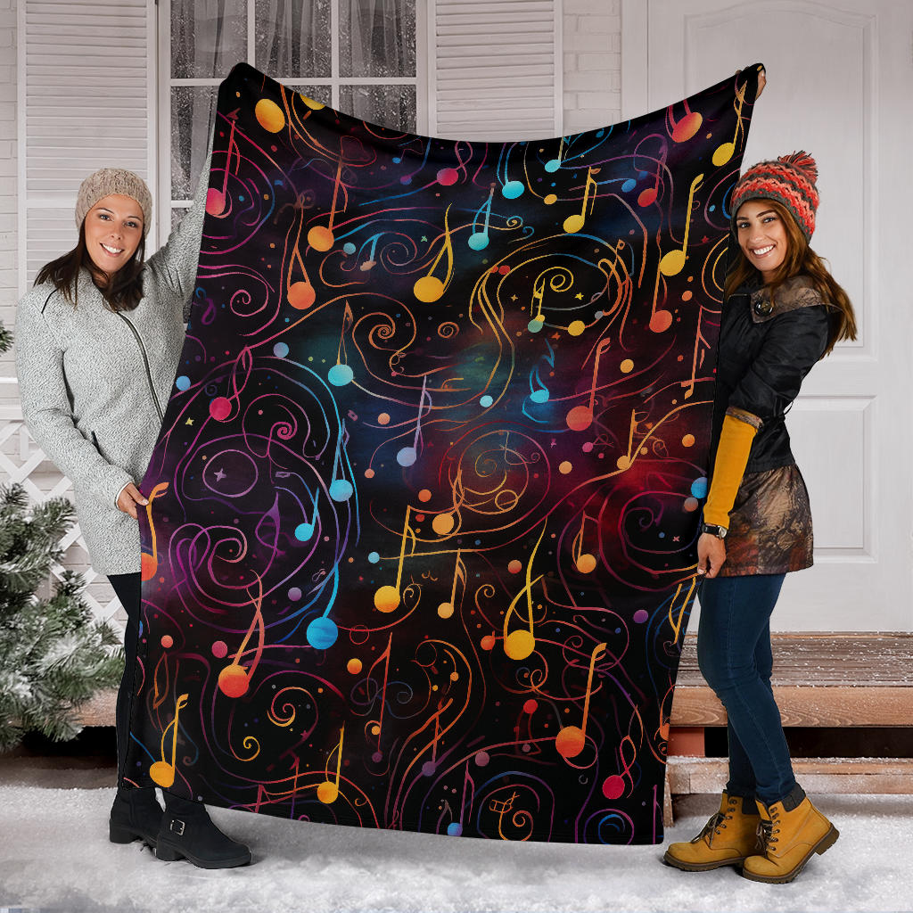 Music Notes Blanket, Music Notes Throw Blanket, Music Notes Gifts, Music Notes Fleece Blanket, Music Custom Name Blanket