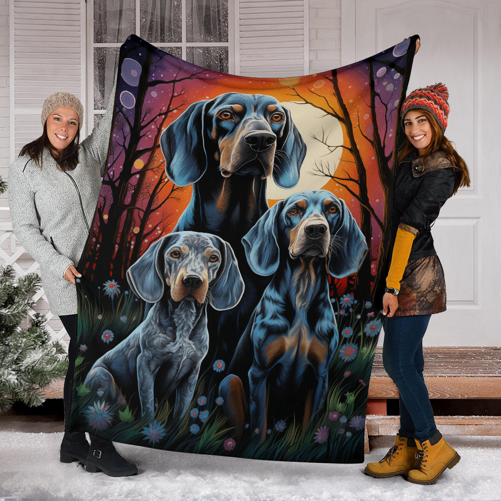 Bluetick Coonhound Blanket, Trippy Psychedelics Bluetick Coonhound Fleece Blanket, Bluetick Coonhound Throw Blanket, Bluetick Coonhound Gifts