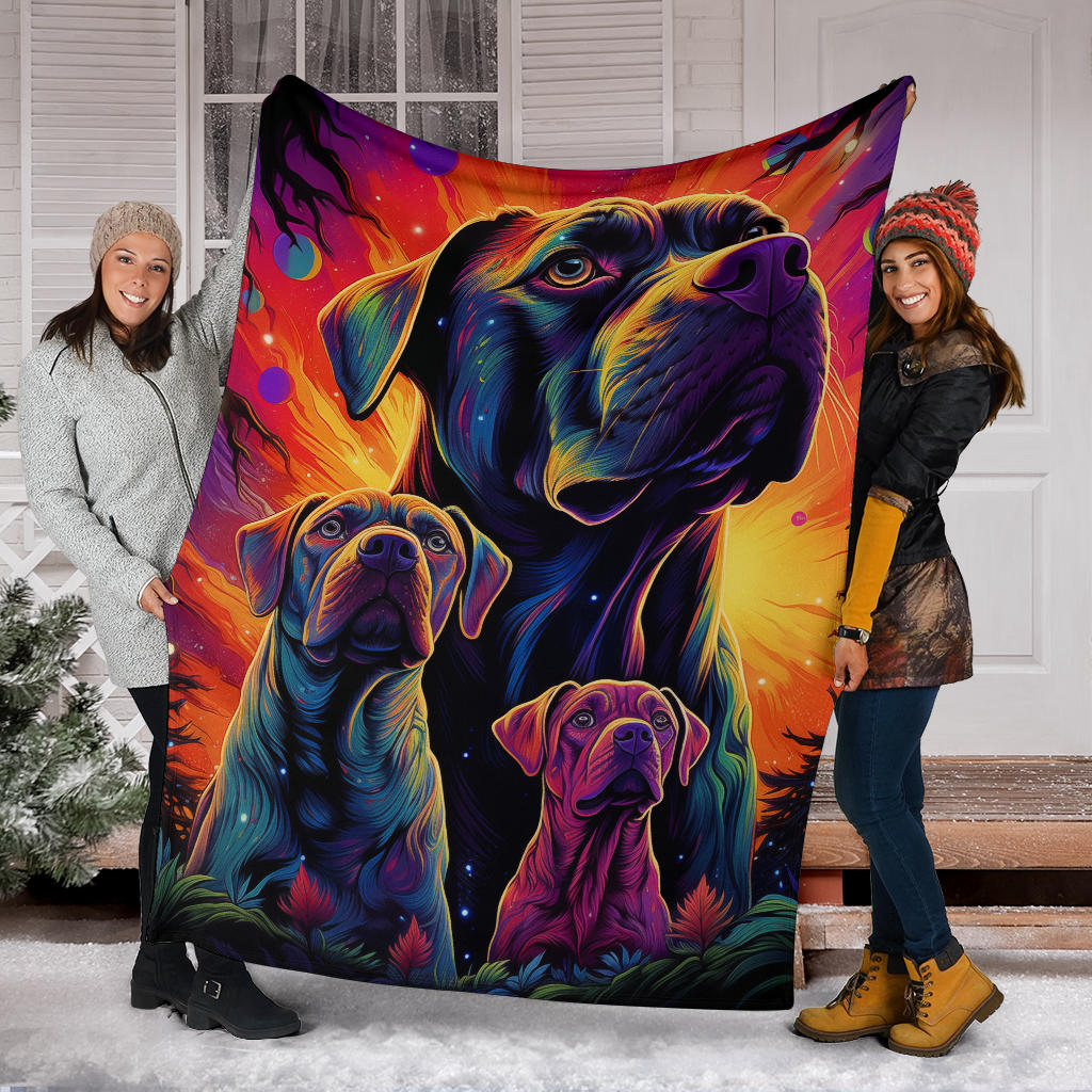 Cane Corso Blanket, Trippy Psychedelics Cane Corso Fleece Blanket, Cane Corso Throw Blanket, Cane Corso Gifts