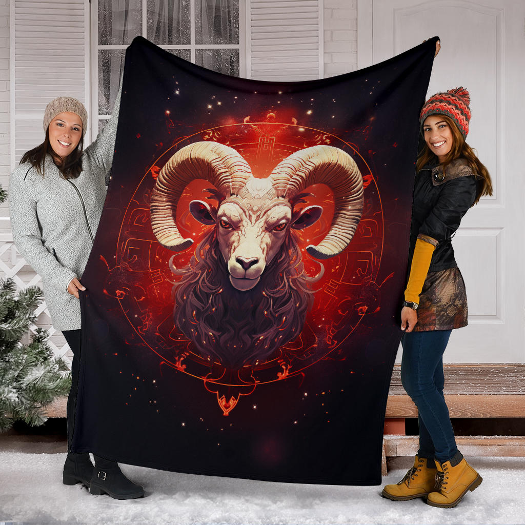 Aries Zodiac Blanket, Ram Zodiac Sign, Aries Gifts, Aries Throw Blanket, Ram Zodiac Gifts