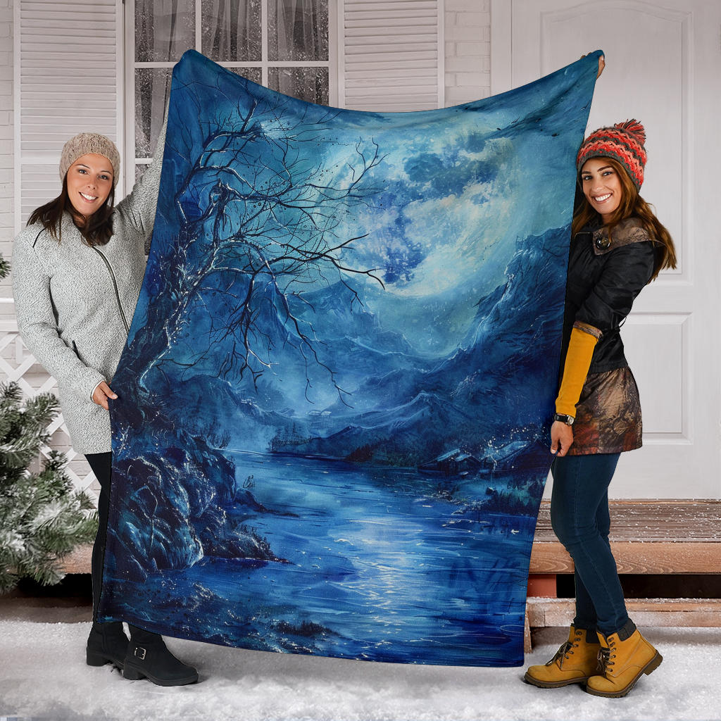 Mystic Moonlight Blanket, Mystic Moonlight Estetic Blanket, Mystic Moonlight Blanket Gift, Blanket