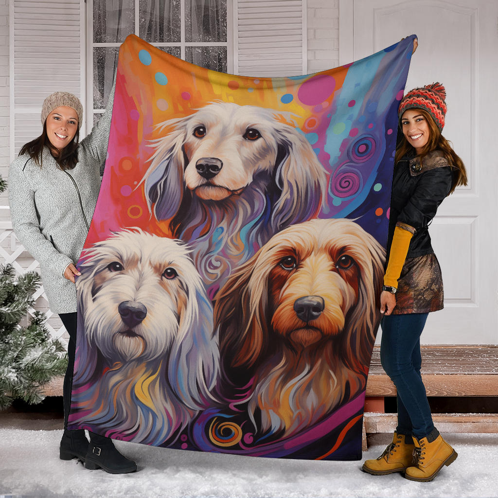 Petit Basset Griffon Vendeen Blanket, Trippy Psychedelics Petit Basset Griffon Vendeen Fleece Blanket, Petit Basset Griffon Vendeen Throw Blanket, Petit Basset Griffon Vendeen Gifts