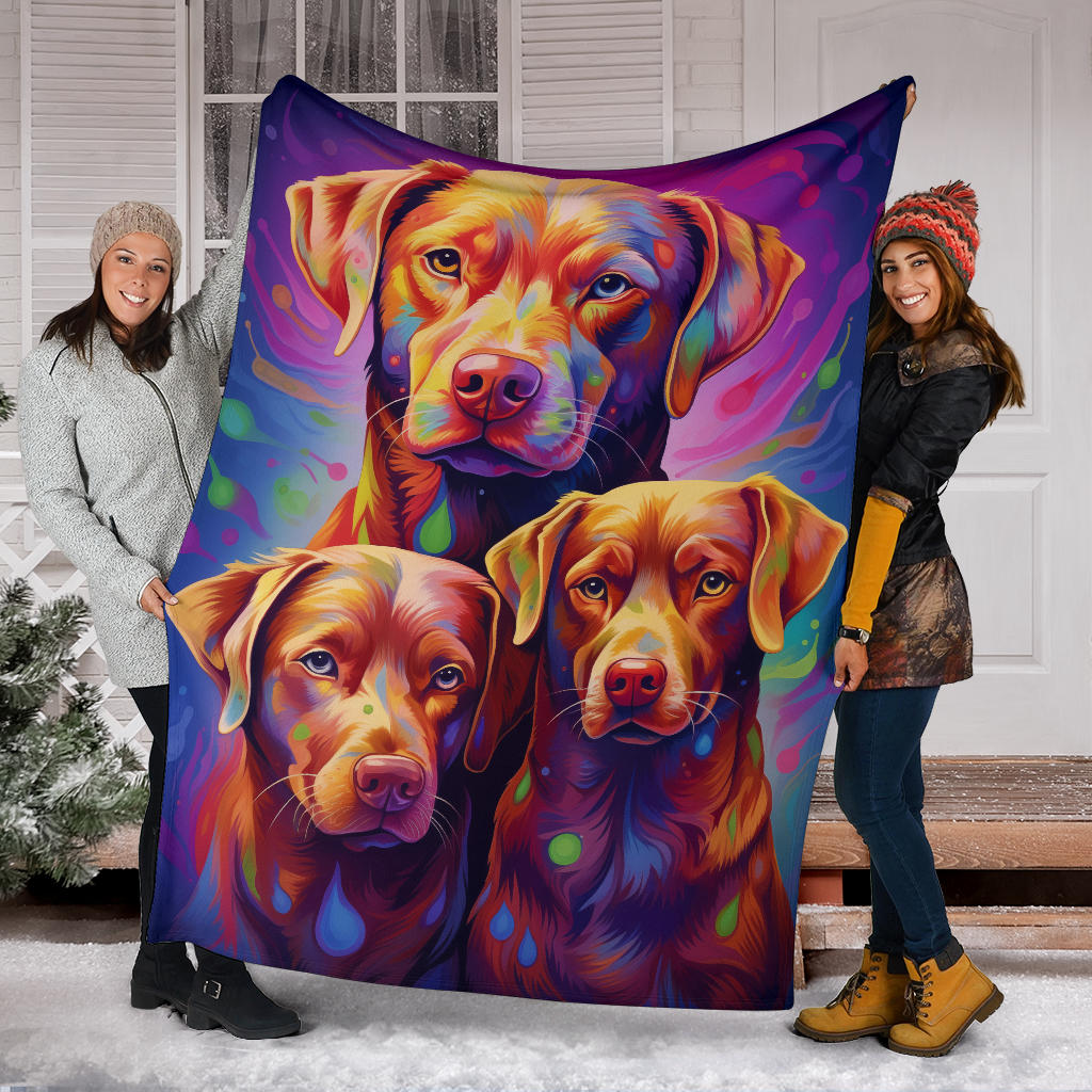 Chesapeake Bay Retrievr  Blanket, Trippy Psychedelics Chesapeake Bay Retrievr Fleece Blanket, Chesapeake Bay Retrievr Throw Blanket, Chesapeake Bay Retrievr Gifts