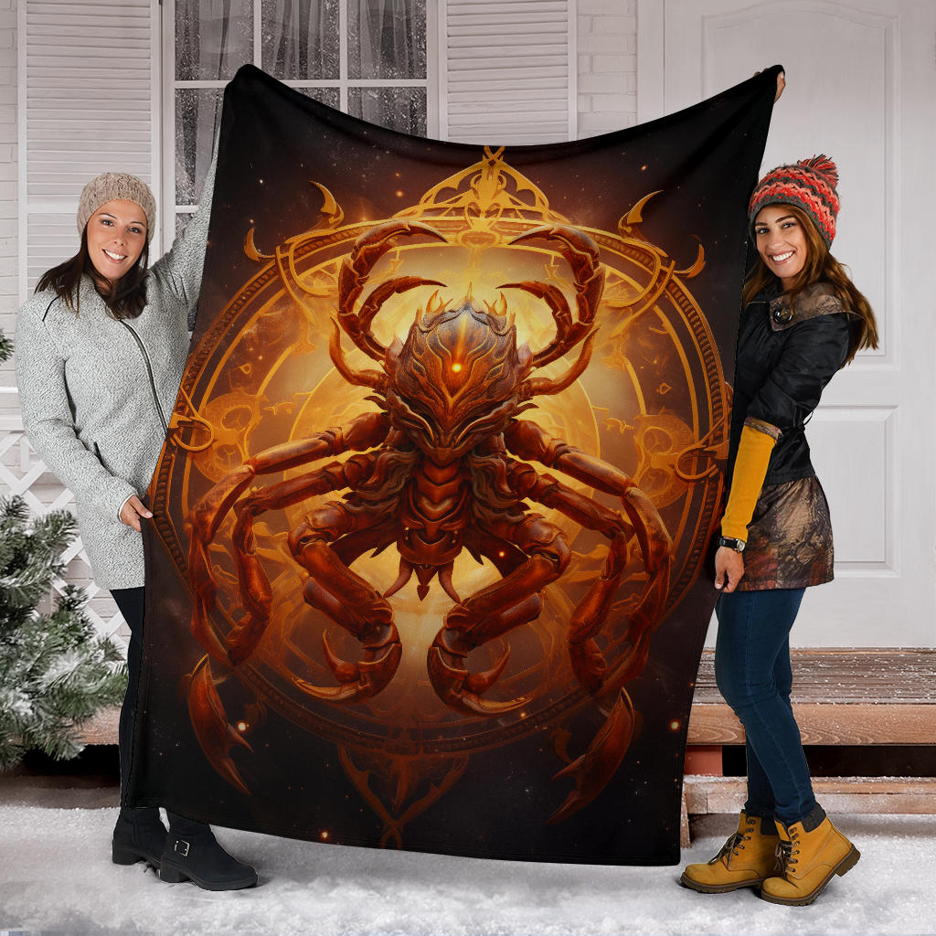 Scorpion Scorpius Zodiac Blanket, Scorpion Scorpius Zodiac Gifts, Scorpius Throw Blanket, Scorpius Fleece Blanket