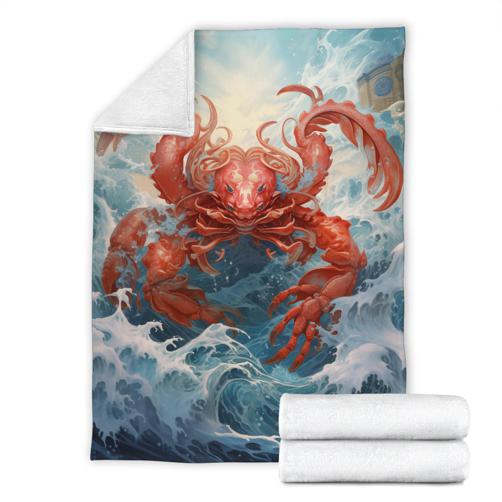 Crab Zodiac Blanket, Cancer Zodiac Sign, Cancer Zodiac Gifts, Cancer Throw Blanket