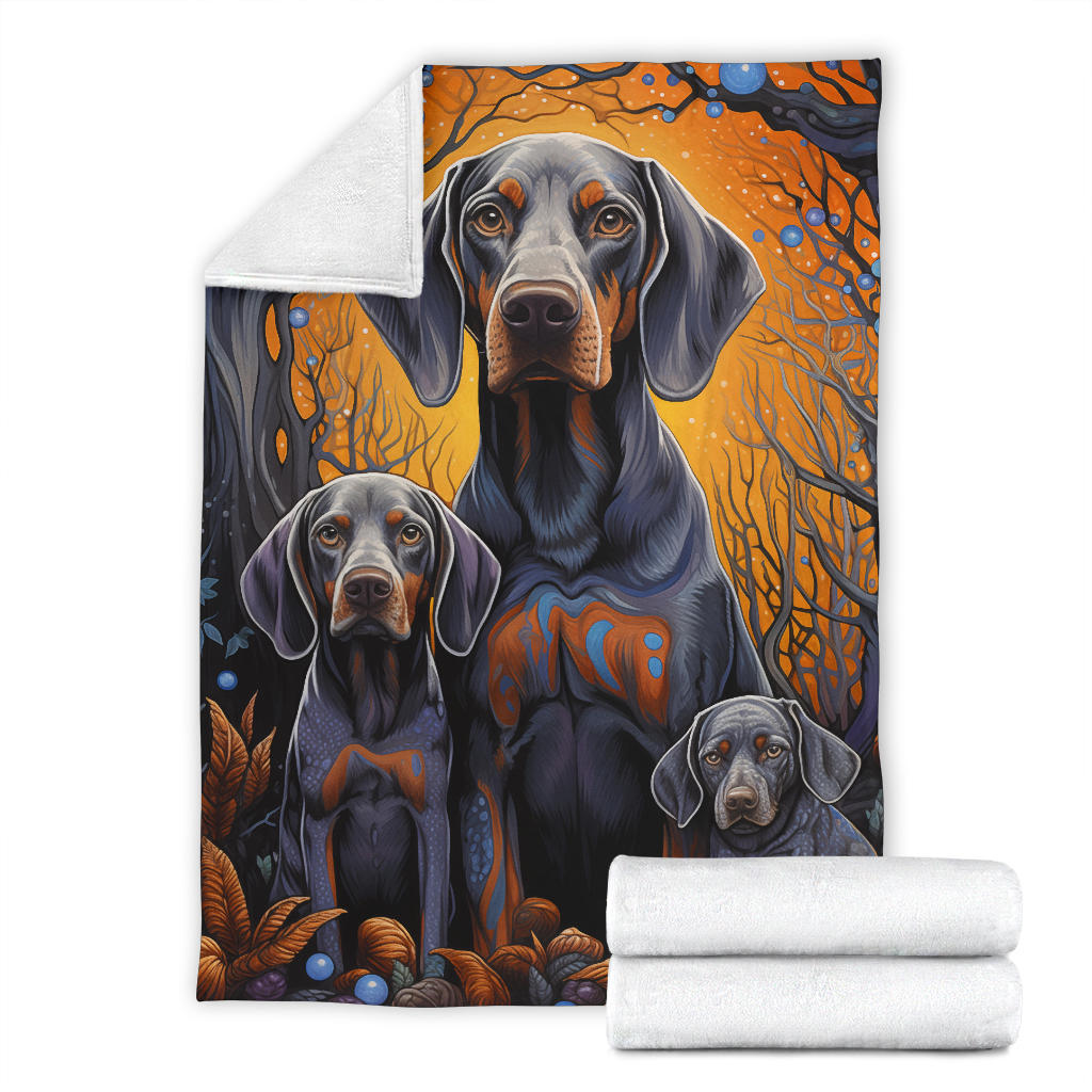 Bluetick Coonhound Blanket, Trippy Psychedelics Bluetick Coonhound Fleece Blanket, Bluetick Coonhound Throw Blanket, Bluetick Coonhound Gifts