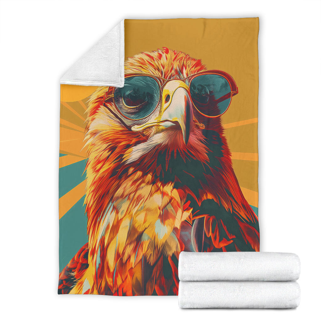 Eagle Blanket, Trippy Psychedelics Eagle Fleece Blanket, Eagle Throw Blanket, Eagle Gifts