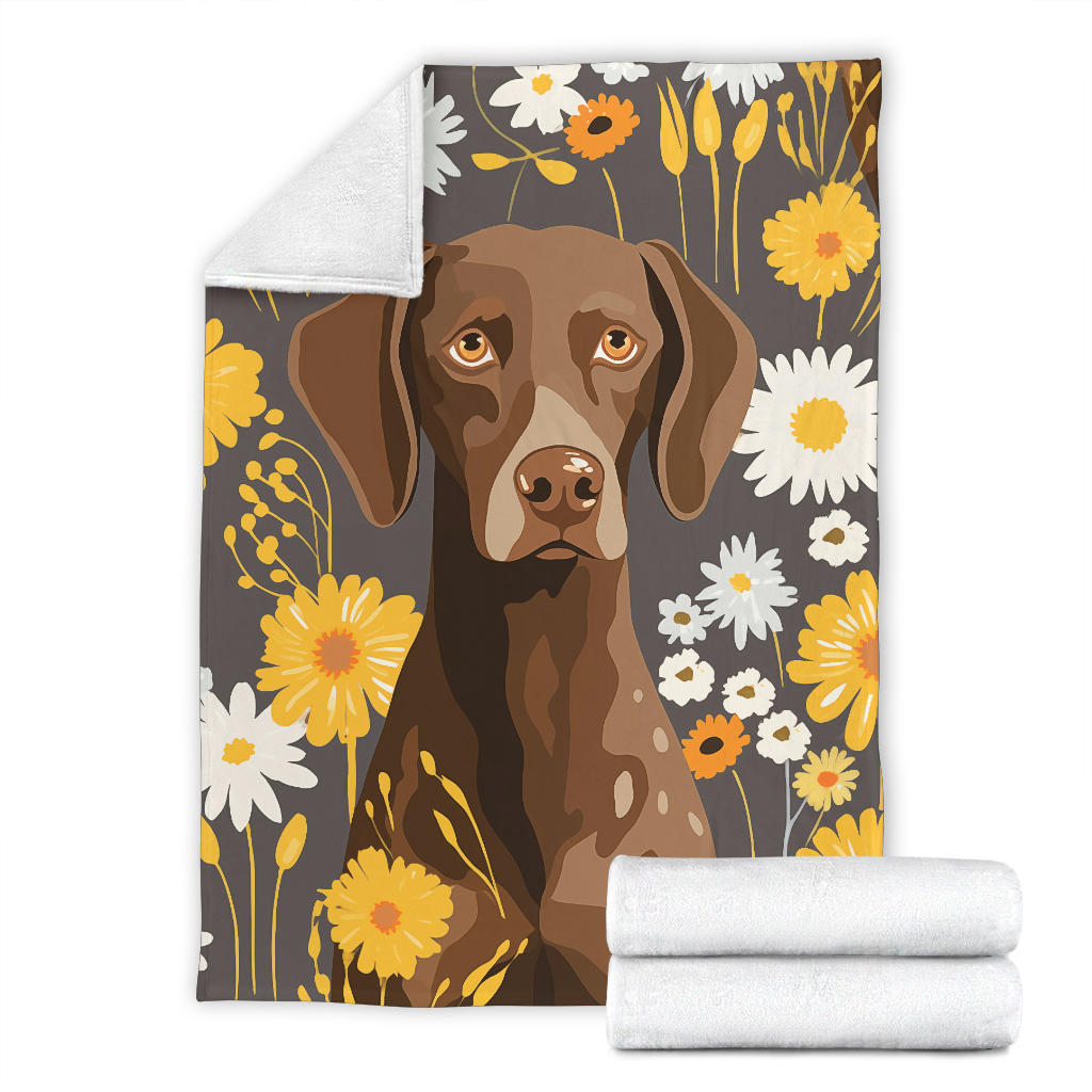 German Shorthaired Pointer Blanket, Trippy Psychedelics German Shorthaired Pointer Fleece Blanket, German Shorthaired Pointer Throw Blanket, German Shorthaired Pointer Gifts