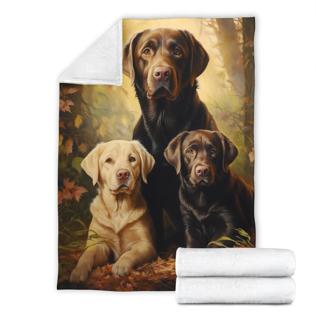 Labrador Retriever Family Blanket, Labrador Retriever Throw Blanket, Labrador Retriever Gifts, Labrador Retriever Fleece Blanket