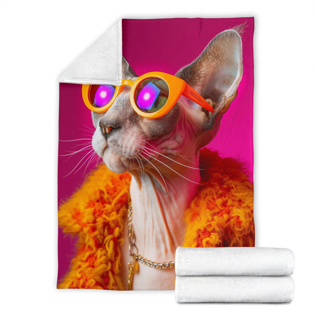 Cornish Rex cat Blanket, Trippy Psychedelics Cornish Rex cat Fleece Blanket, Cornish Rex cat Throw Blanket, Cornish Rex cat Gifts