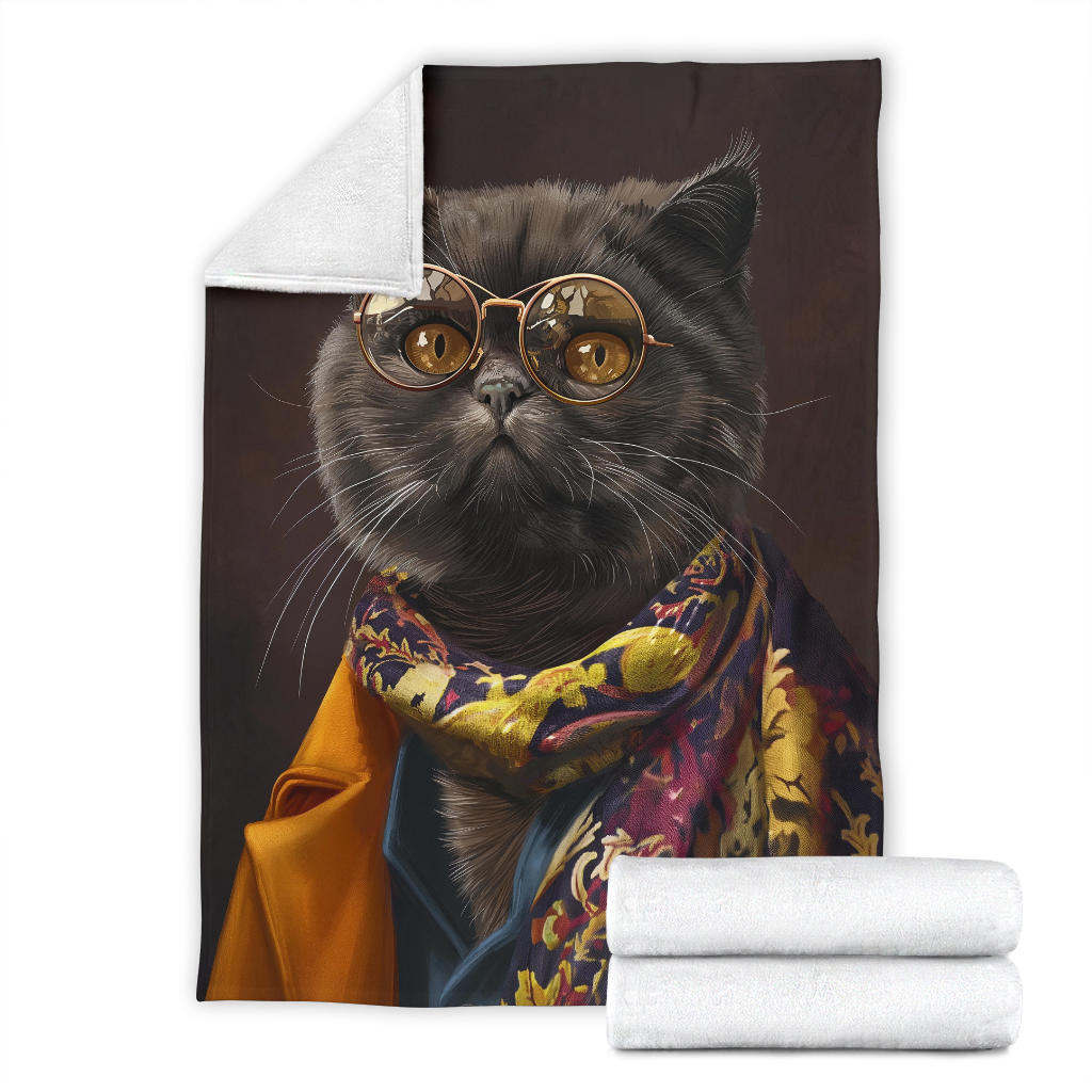 Exotic Shorthair cat Blanket, Trippy Psychedelics Exotic Shorthair cat Fleece Blanket, Exotic Shorthair cat Throw Blanket, Exotic Shorthair cat Gifts