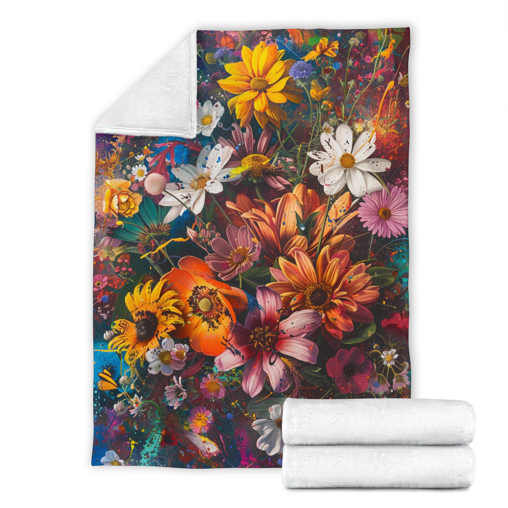 Floral Fantasy Blanket,  Floral Fantasy Estetic Blanket, Floral Fantasy Blanket Gifts, Blanket