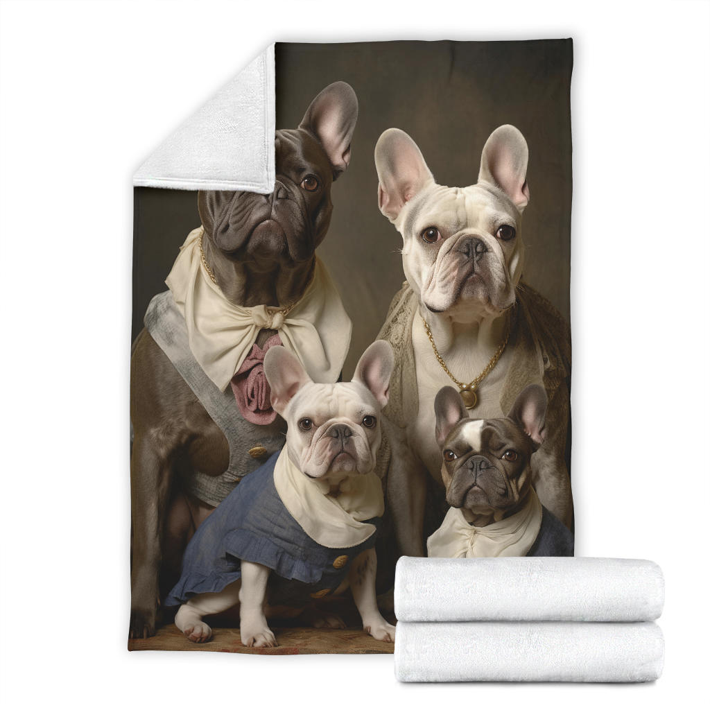 French Bulldog Family Blanket, French Bulldog Throw Blanket, French Bulldog Gifts, French Bulldog Fleece Blanket